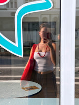 Kurze Schlüsselkette Rot