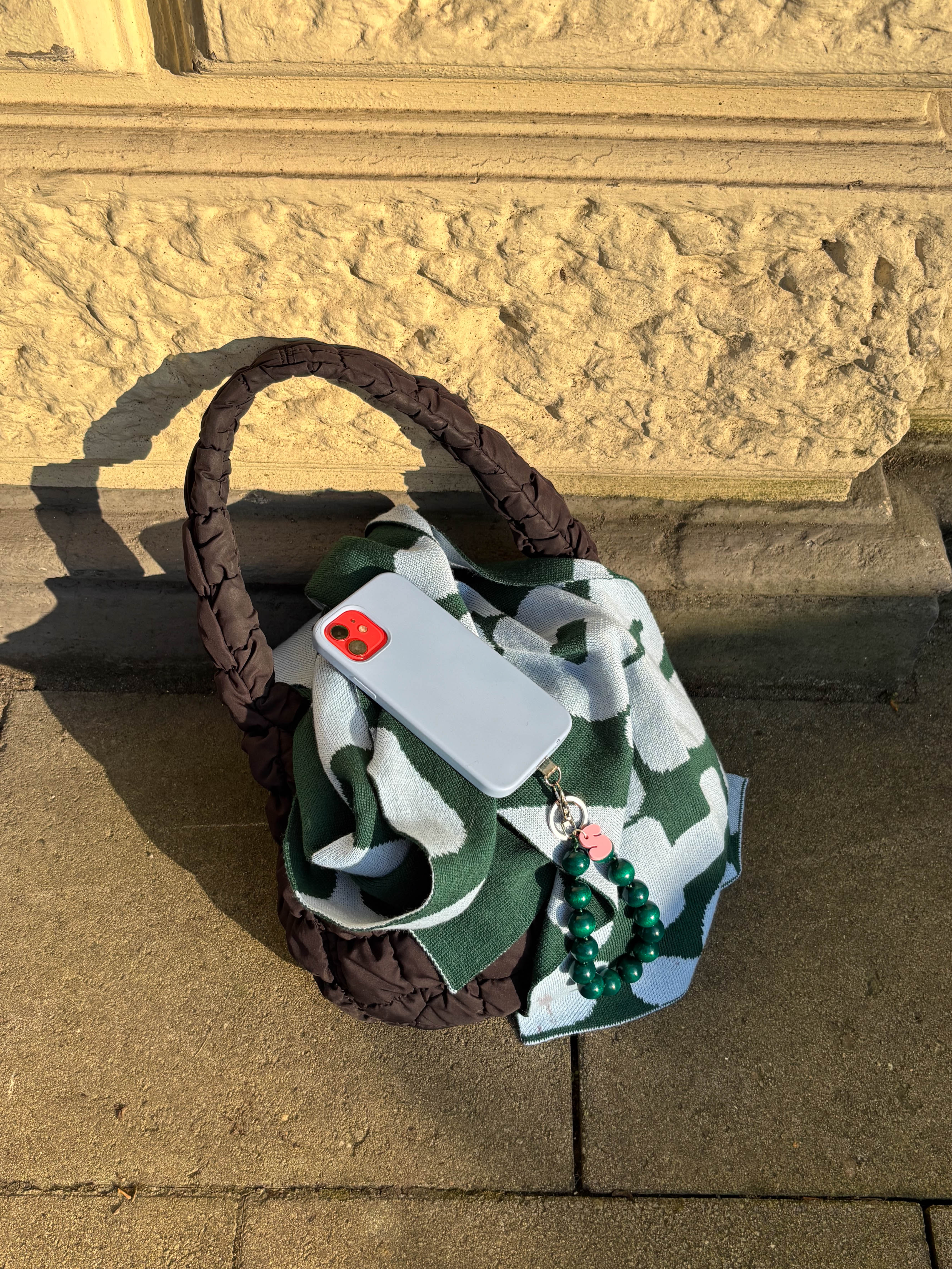 Kurze Schlüsselkette Dunkelgrün