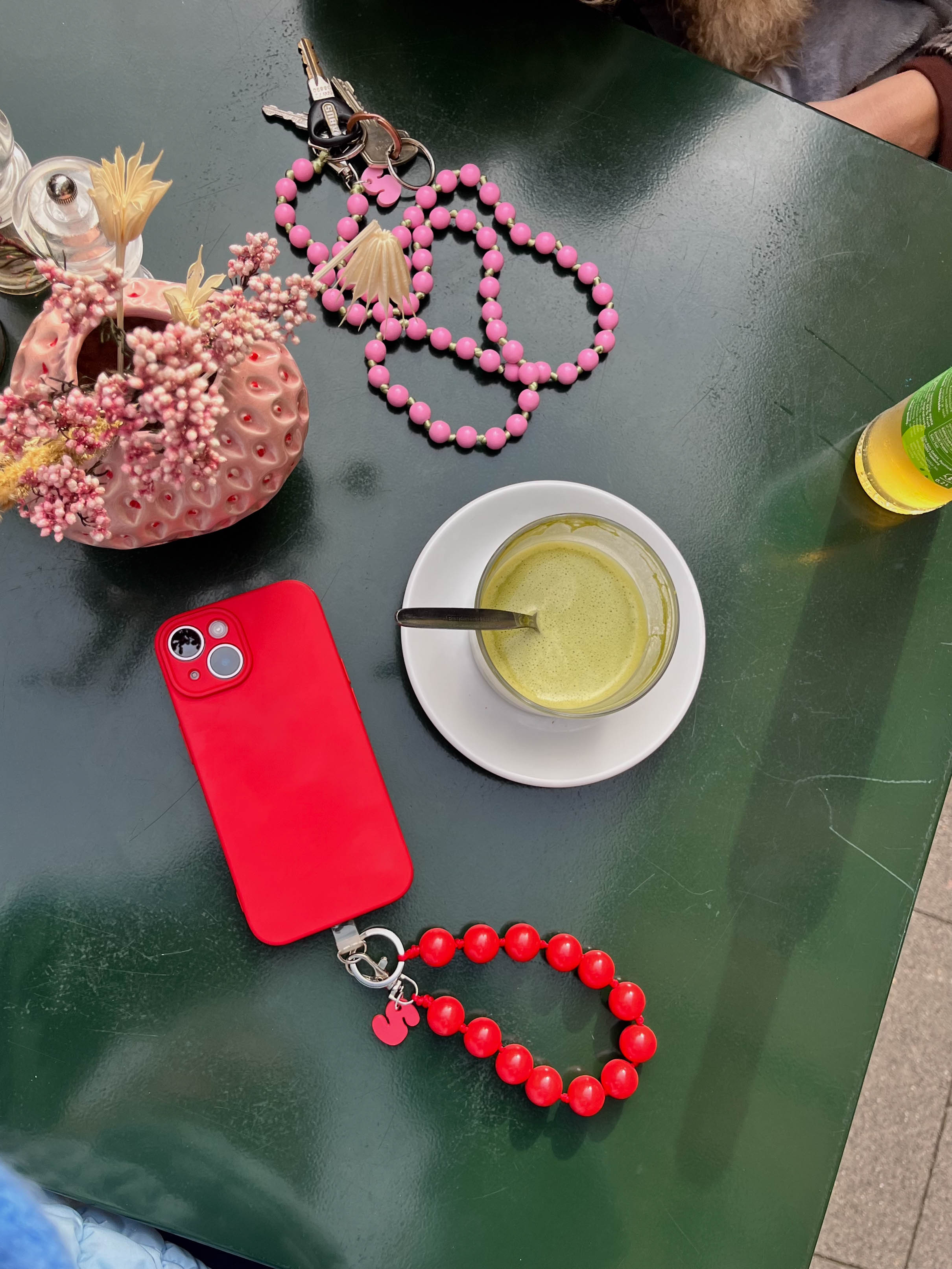 Kurze Schlüsselkette Rot