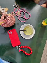 Kurze Schlüsselkette Rot