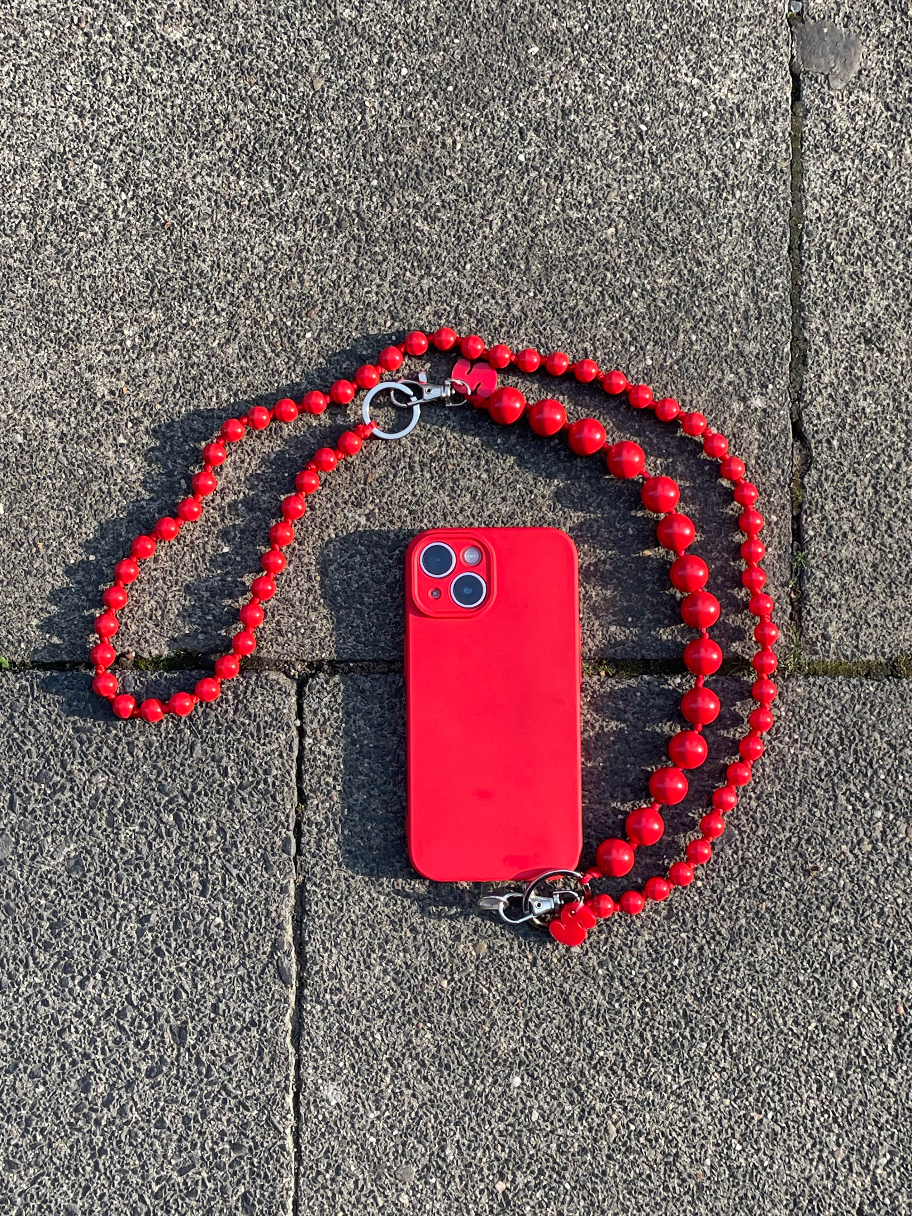 Kurze Schlüsselkette Rot