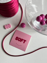 Kurze Schlüsselkette Rosa/rot