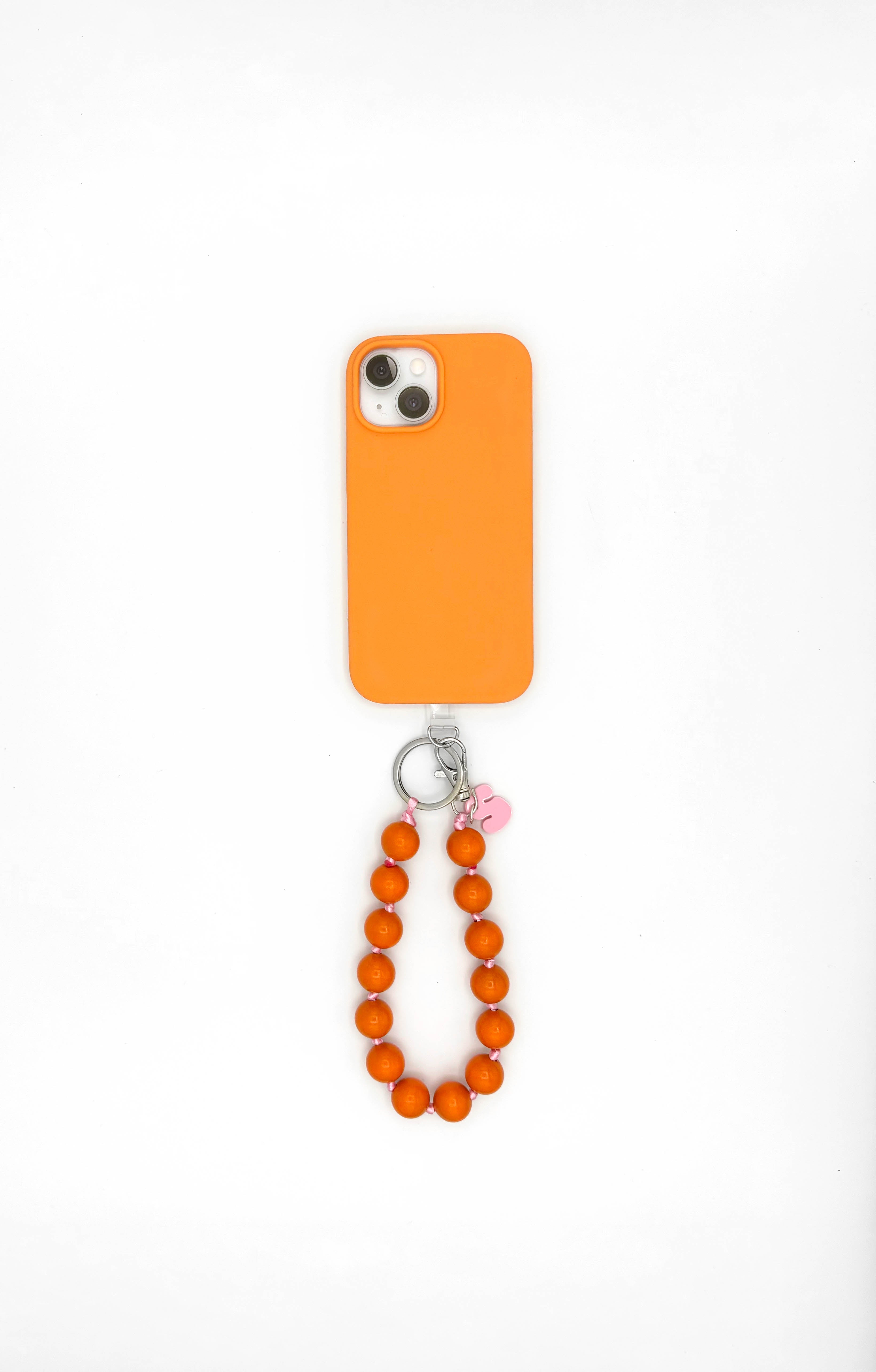 Kurze Schlüsselkette Orange/Rosa