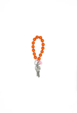Kurze Schlüsselkette Orange/Rosa